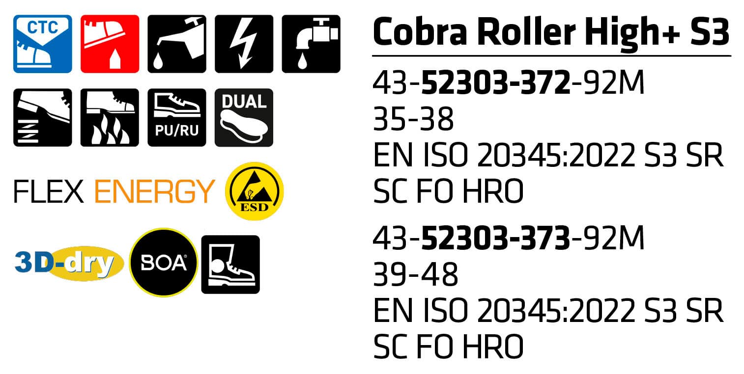 Čevlji Sievi Cobra Roller High+ S3 - slika 3